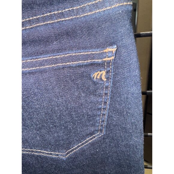 Madewell Alley Straight Dark Wash Denim Jeans Size 25 Dark Blue Denim Stretch - Picture 11 of 12